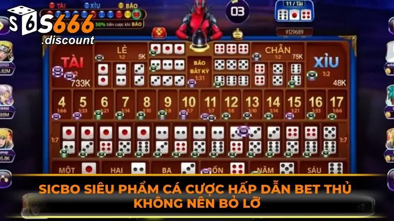 Sicbo siêu phẩm cá cược hấp dẫn bet thủ không nên bỏ lỡ